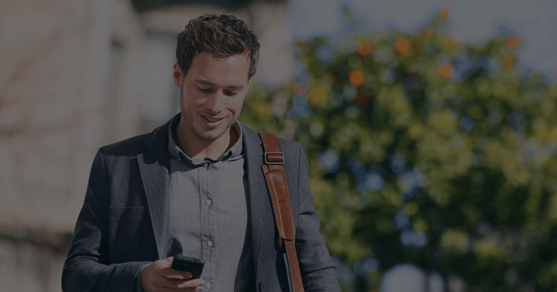 Man walking with phone