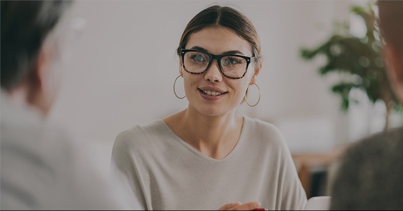 Woman in glasses