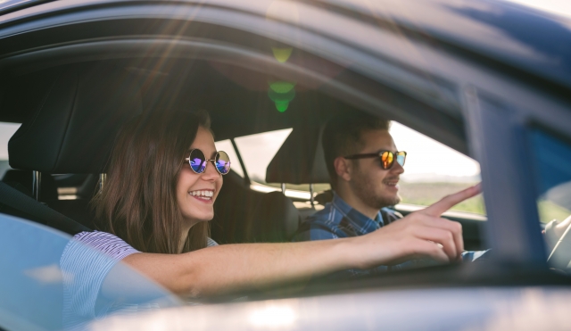 Couple in car