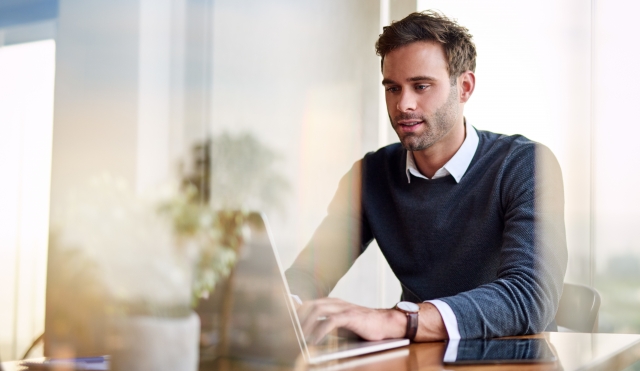 Man on computer