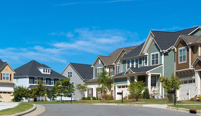 houses in a neighborhood