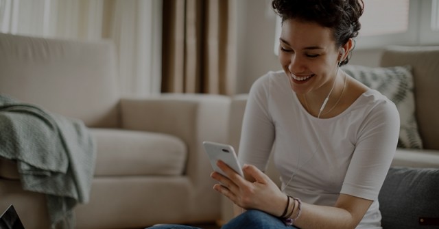 Woman looking at phone