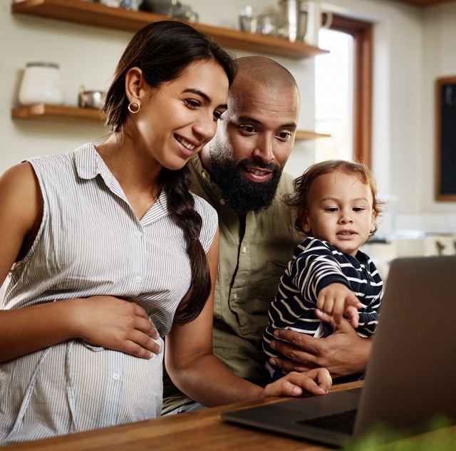 family with young child