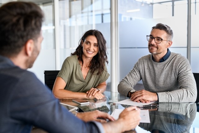 A couple seeking financial advice