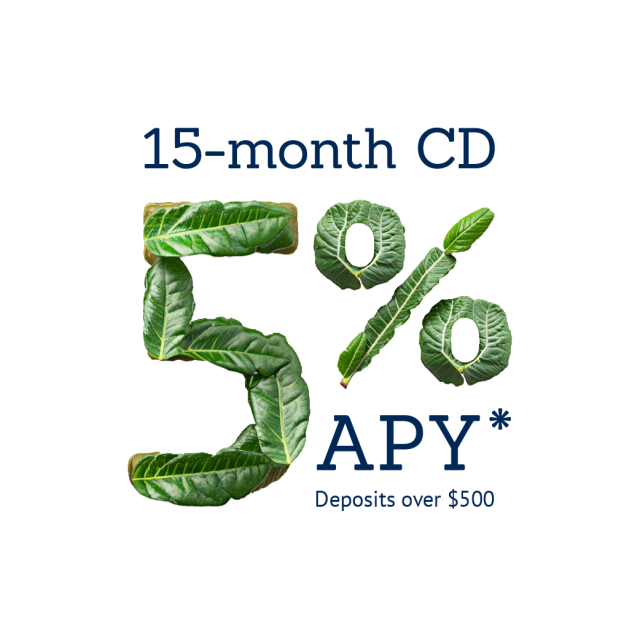15-month CD 5% APY