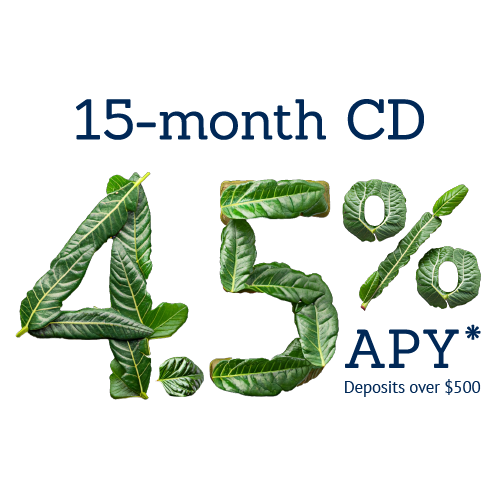 15-month CD 4.5% APY