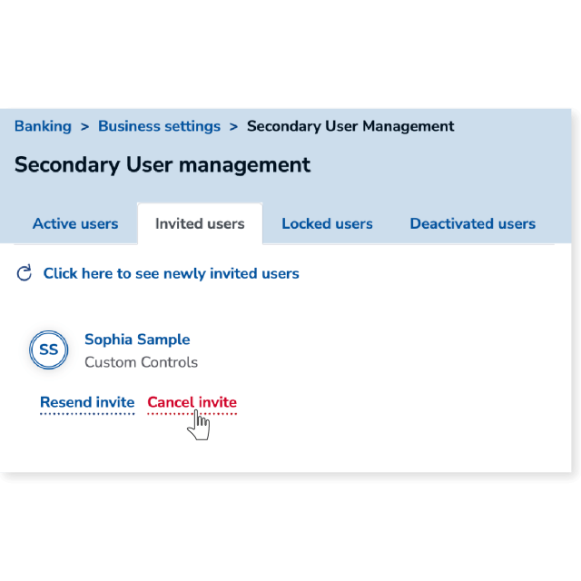 Cancel and Invitation Screen