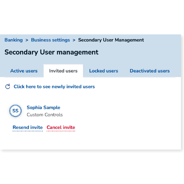 Review Invited Users Screen