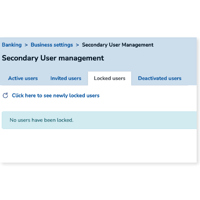 Unlock Secondary Users