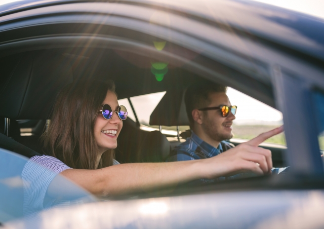 Couple in car