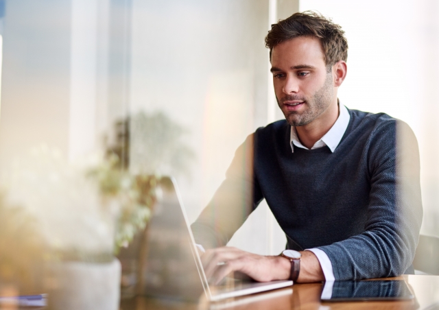 Man on computer