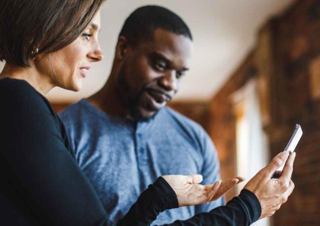 Couple reviewing their Money Market Account