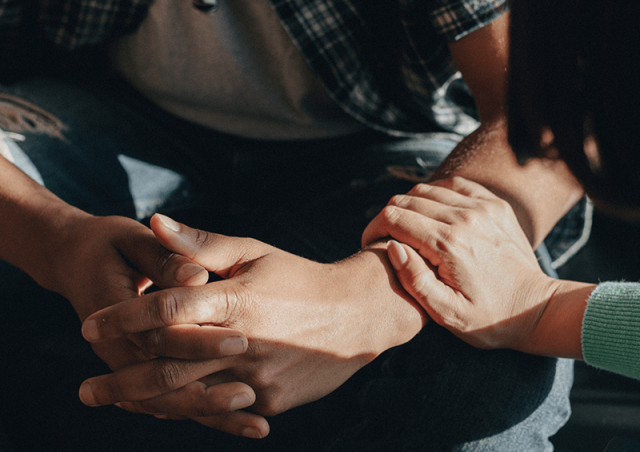 comforting hands